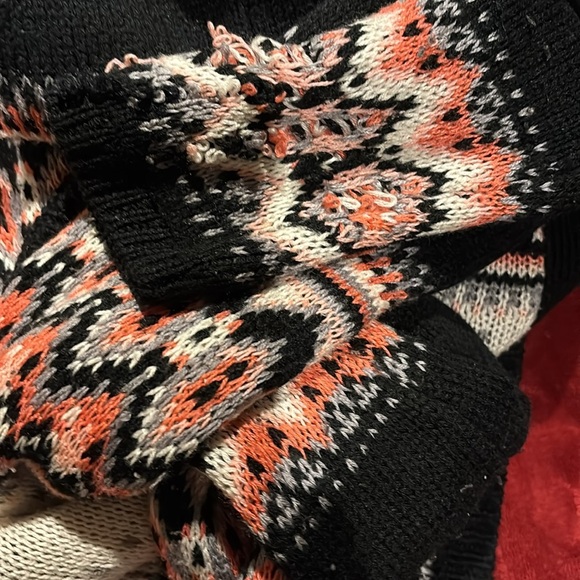 Vintage style oversized Sweater long sleeve acrylic open sweater Sz XS - Picture 13 of 14